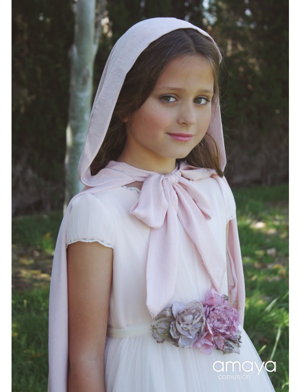 Capa para vestido comunión niña, AMAYA, modelo 517813H, ALPI Moda Infantil (Valladolid)
