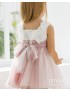 Vestido de niña de arras ceremonia fiesta, Artesanía AMAYA, modelo 591404 Alpi Moda Infantil Valladolid