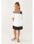 Vestido de niña en tirantes y mangas en color blanco AMAYA, modelo 554621 Tallas 4 a 16 Alpi Moda Infantil Valladolid