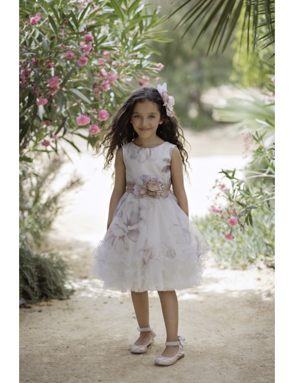 Vestido de arras ceremonia fiesta de niña, MIMILU KIDS, modelo 636 TALLAS 12 A 18 Magnífica LuLu en Alpinet Valladolid