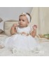 Vestido para bebe de AMAYA modelo 593011 arras, ceremonia, fiesta y bautizo Alpinet en Alpi Moda infantil Valladolid