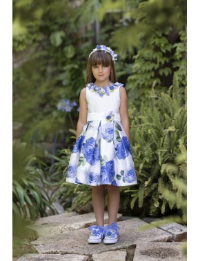 MIMILU KIDS, modelo 925 Magnífica LuLu Vestido de arras ceremonia fiesta de niña, en Alpinet Valladolid