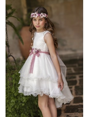 MIMILU KIDS, modelo 947 Magnífica LuLu Vestido de arras ceremonia fiesta de niña, en Alpinet Valladolid